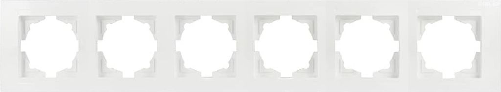 Gunsan Moderna 6-fach Rahmen für 6 Steckdosen Schalter Dimmer Weiss