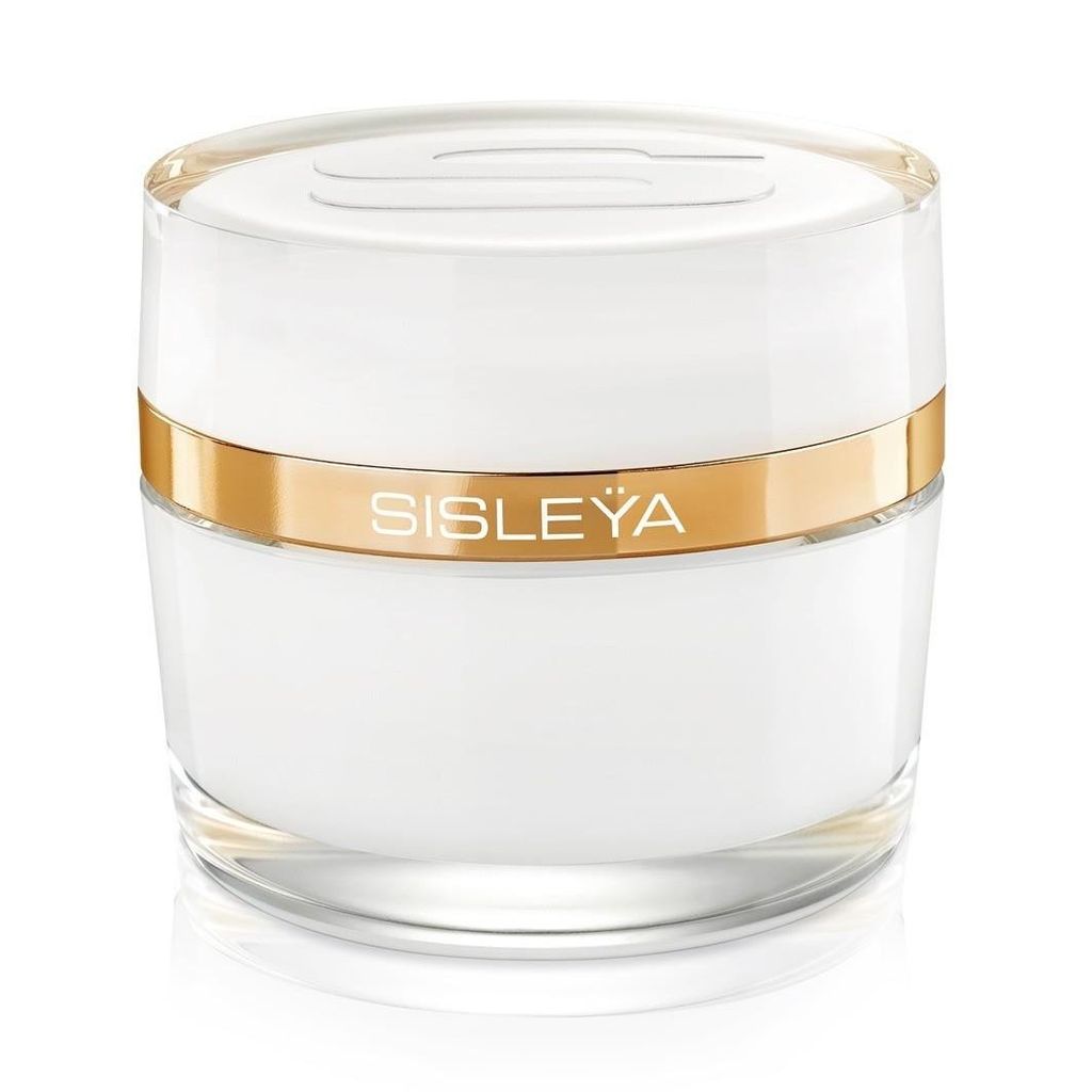 A product shot of a jar of cream.