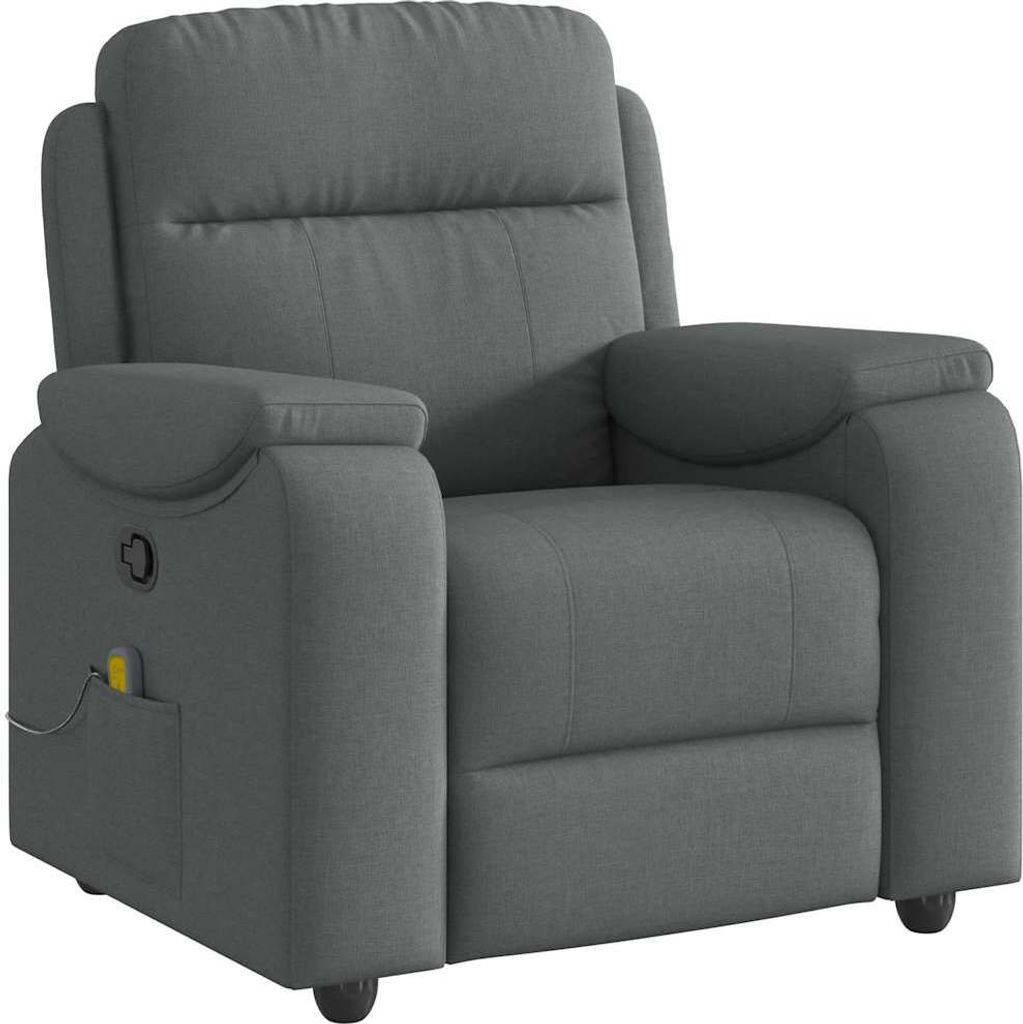 Massagesessel Dunkelgrau Stoff