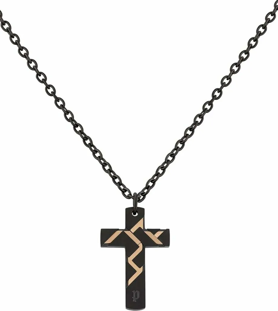 C71/P6096 - Catenina con pendente da uomo, argento, 432 mm