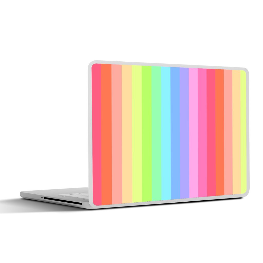 MuchoWow Laptop Aufkleber Sticker Cover Regenbogen - Muster - Pastell 31x22.5 cm - Laptop-Deko