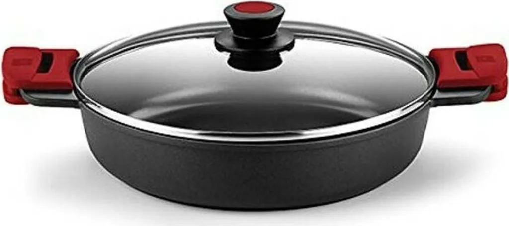 Casseruola BRA Market 16 Cm In Alluminio Pressofuso, Antiaderente Teflon Profile, Adatta A Induzione, Manico Rimovibile In Legno FSC
