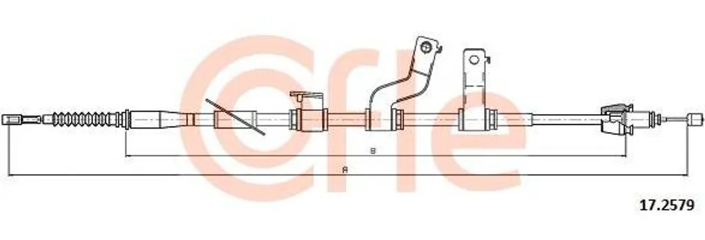 Câble de frein à main COFLE 17.2579 pour Hyundai i30 OE 59760A6300