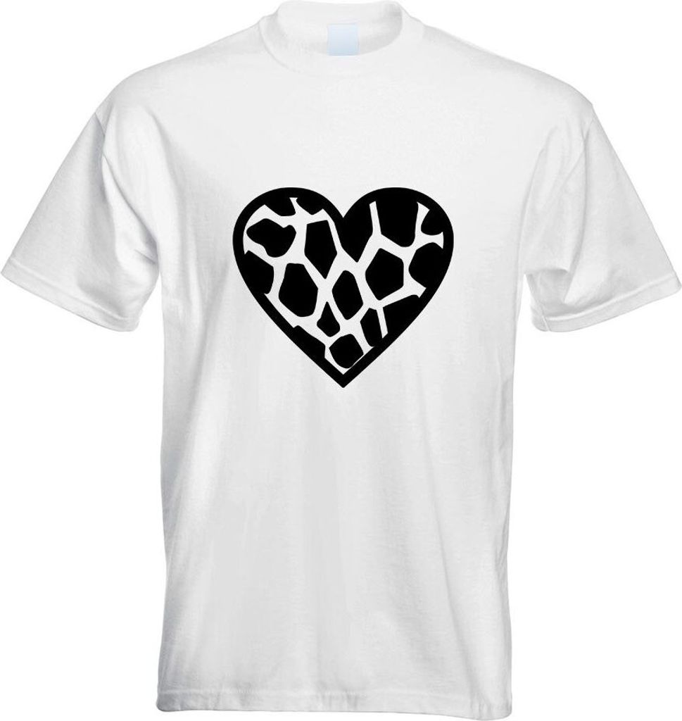 Kiwistar - T-Shirt - Weiss - Giraffe Motiv Bedruckt Funshirt Design Print - mit Motiv Bedruckt - Funshirt Design - Sport - Freizeit - Herren - M