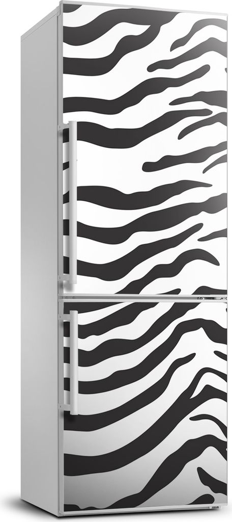 Tulup Kühlschrankdekoration - 70x190 cm - Aufkleber auf dem Kühlschrank - Zebra Hintergrund