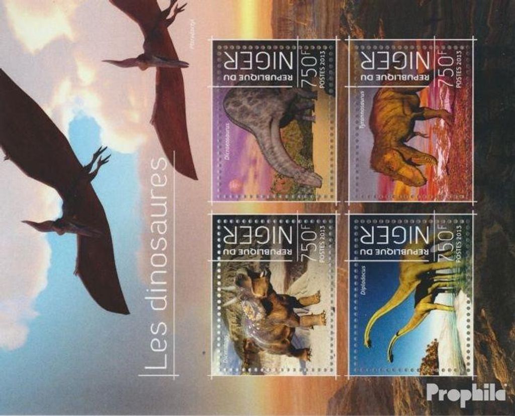 Briefmarken Niger 2013 Mi 2550-2553 Kleinbogen (kompl. Produktbild 