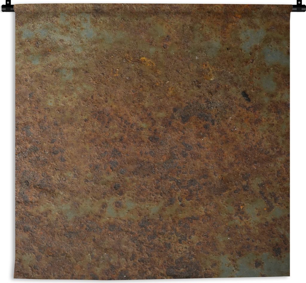 MuchoWow Wandteppich Wandbehang Teller - Türkis - Rost 150x150 cm Tapisserie Dekoration Wandtuch - Wohnaccessoires - Modernes