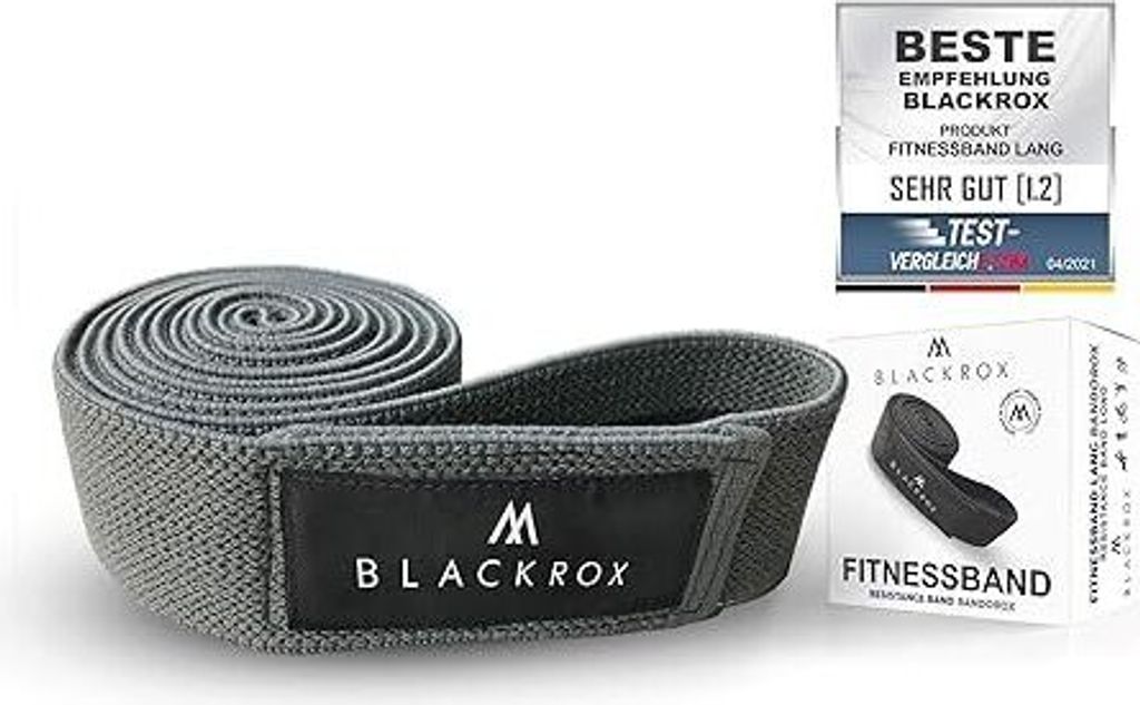 BLACKROX Fitnessband Lang BANDOROX Widerstandsband Resistance Band für Männer und Frauen Yoga Krafttraining Pilates Fitness Hüftband Beine, anth...