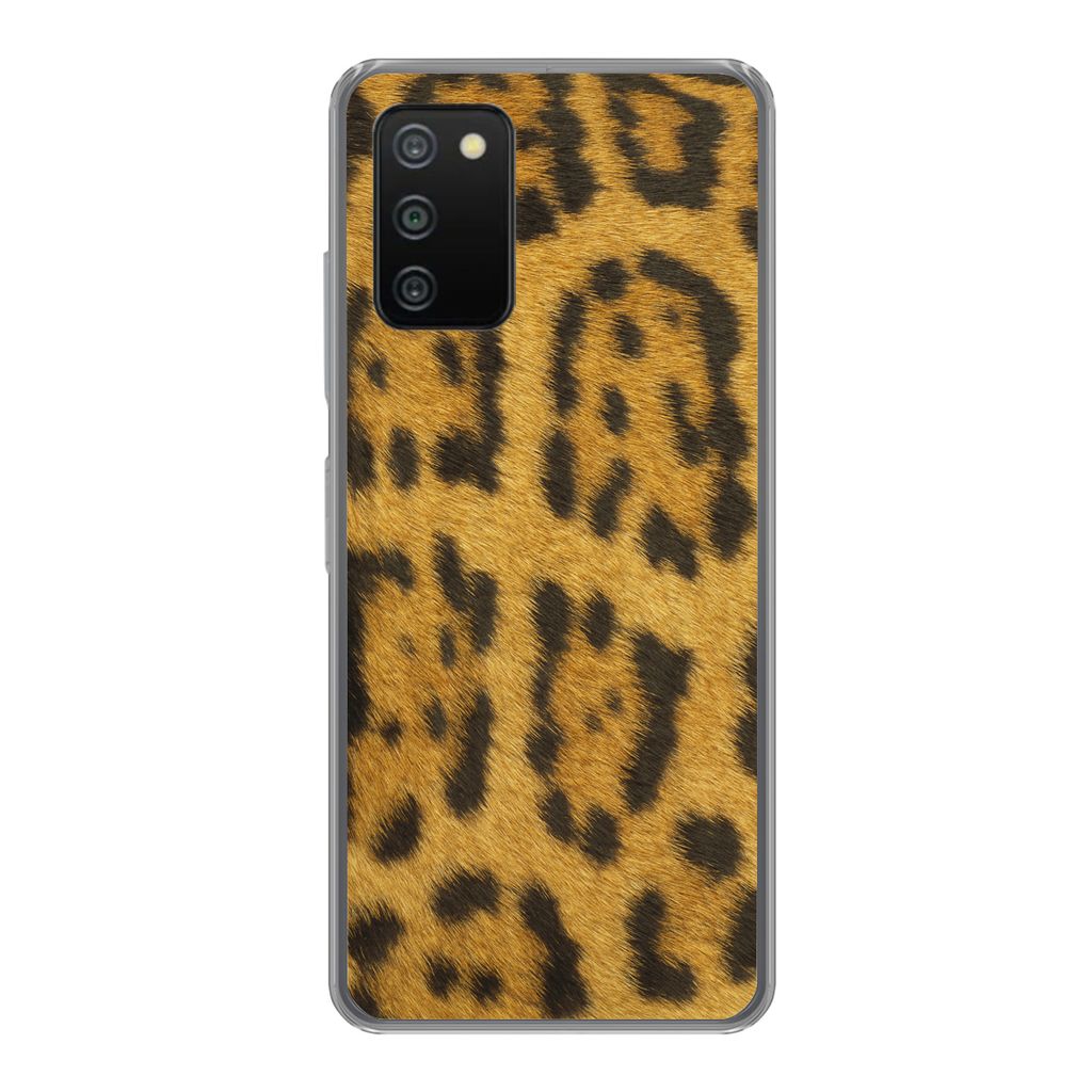 MuchoWow Handyhülle Schutzhülle Hülle für Samsung Galaxy A03s Leopardenfell Silikon Softcase Handy Hülle - Schutz