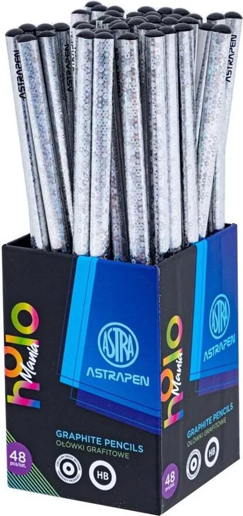 Astrapen Crayons de Bois Noirs 48pcs ASTRA pour Dessin et Bureau
