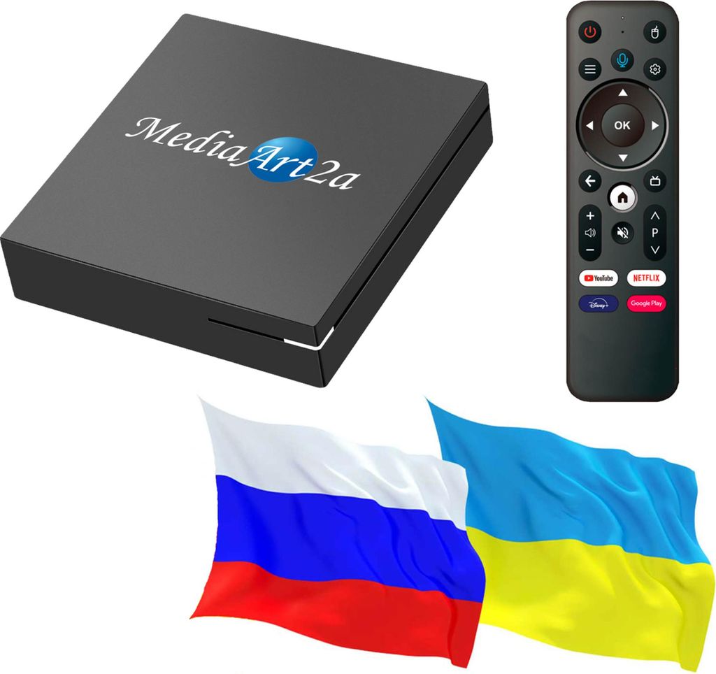 Ukrainische Russische Internet IPTV Box Mediaart-2a 4K Produktbild 