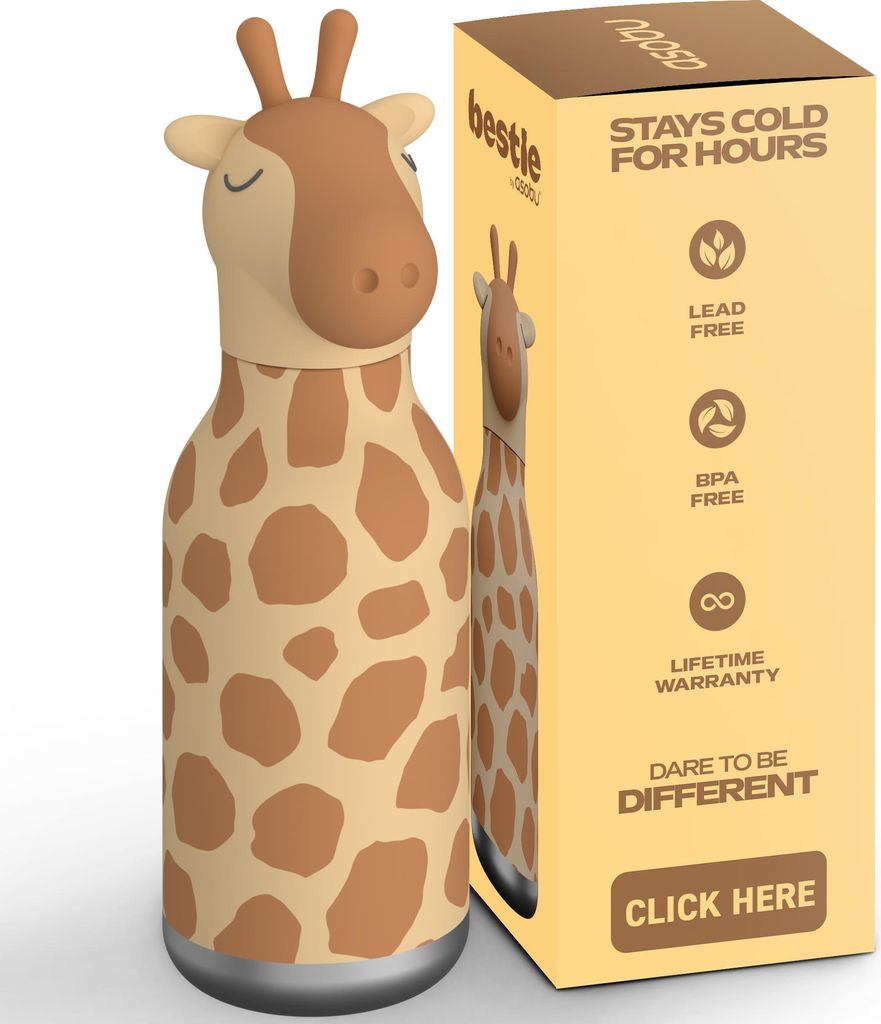 Asobu® Kindertrinkflasche BESTIE mit Strohhalm 460ml - Produktbild 