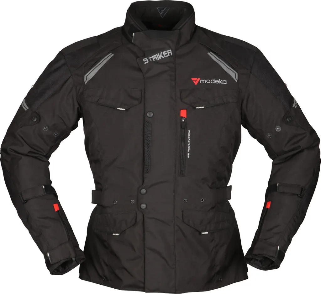 Blouson moto touring long Modeka Striker II noir - Équipement homme M