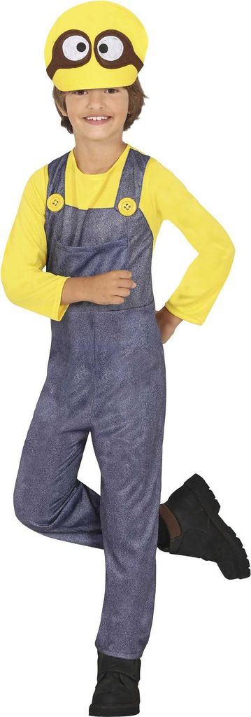 Fiestas Guirca - Helfer-Kostüm für Kinder FG1200 (146-152) (Blau/Gelb)