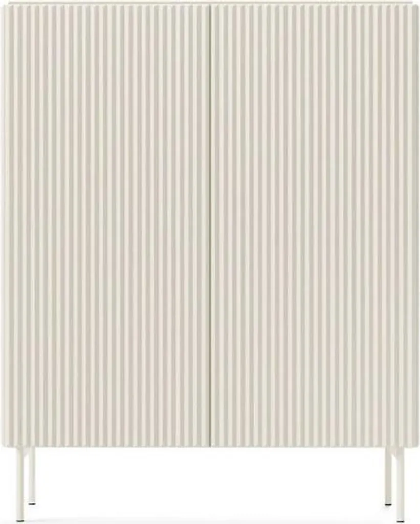 Commode BOAZ cachemire avec portes - Rangement haut 120cm de hauteur