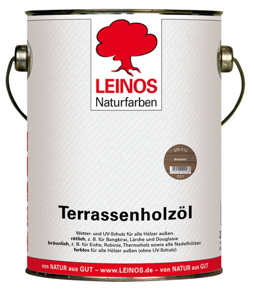 LEINOS Terrassenholzöl 236 | 2,5 Liter | Farbton: bräunlich Produktbild 