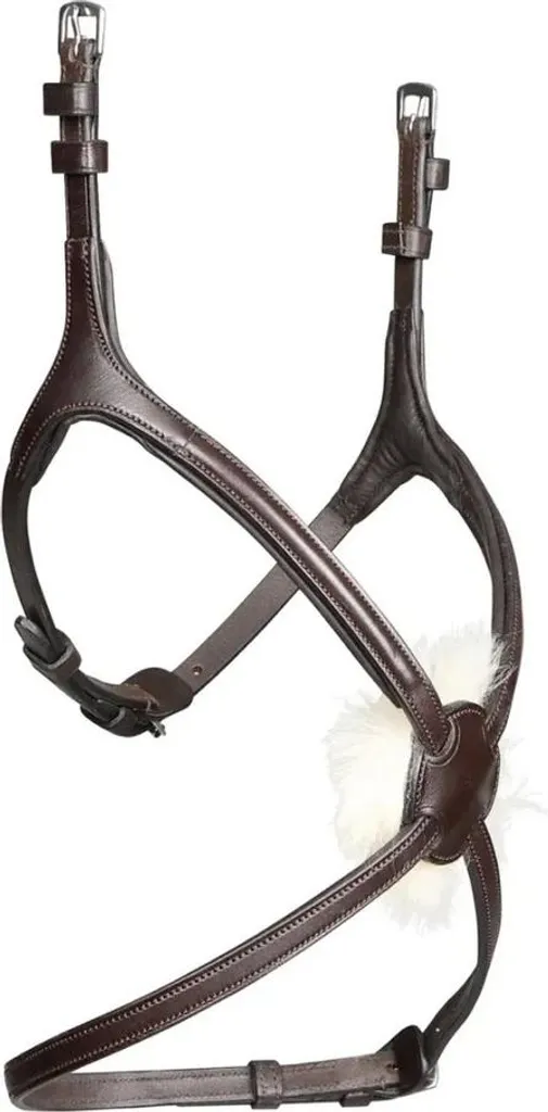 Muserolle Grackle Velociti Lusso en Cuir ER1853 Marron Taille XFull