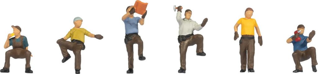 NOCH Dachdecker, handbemalte Modellbahnfiguren, H0 1:87 für Baustellen und Szenen im Modellbau
