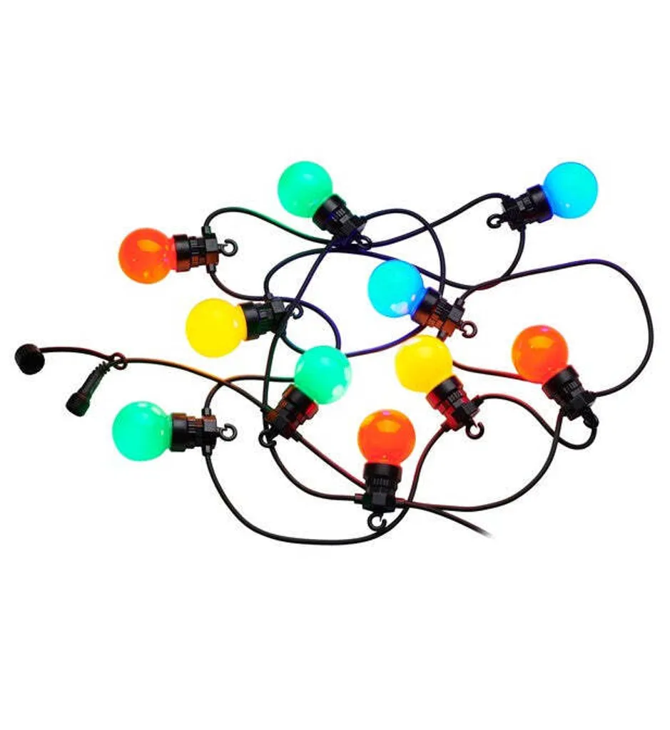 Guirlande Multicolore Connectable 10 Globes LED - 8 Modes d'Éclairage - 6