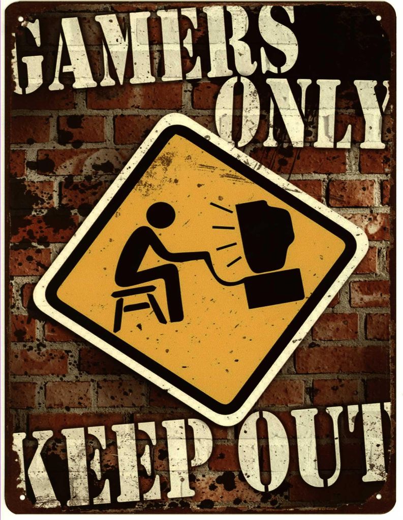 Moritz Deko Blechschild Gamers Only Keep Out Metallschild Produktbild 