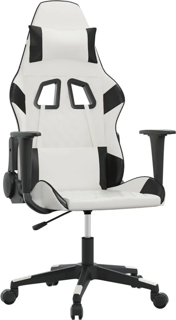 Poltrona Gaming vidaXL Ecopelle Bianco/Nera | Offerta Esclusiva Online