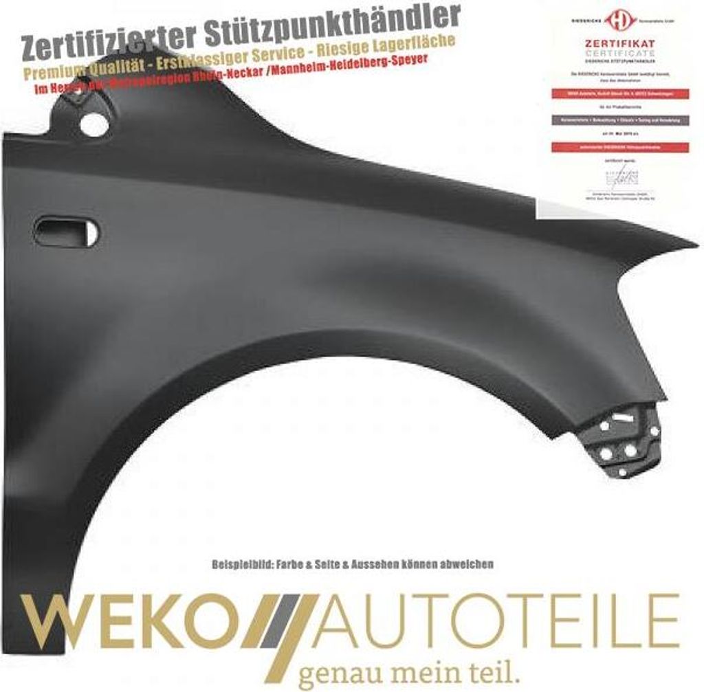 Kotflügel vorne rechts DIEDERICHS 2235006 für VW
