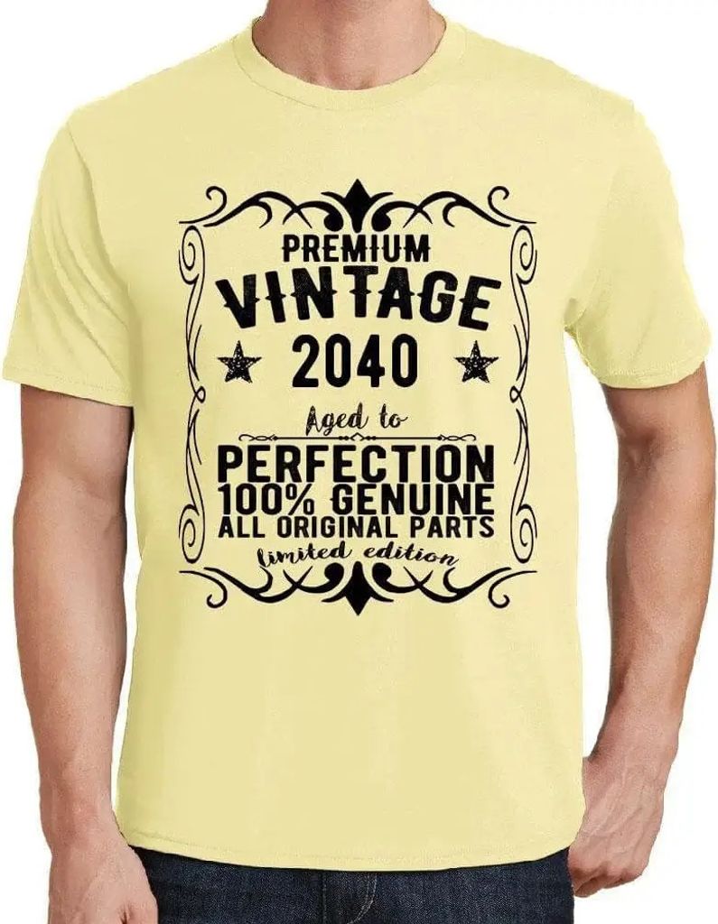 Herren Grafik T-Shirt Alle Originalteile bis zur Perfektion gealtert 2040 – All Original Parts Aged to Perfection 2040 – Öko-Verantwortlich Vi...