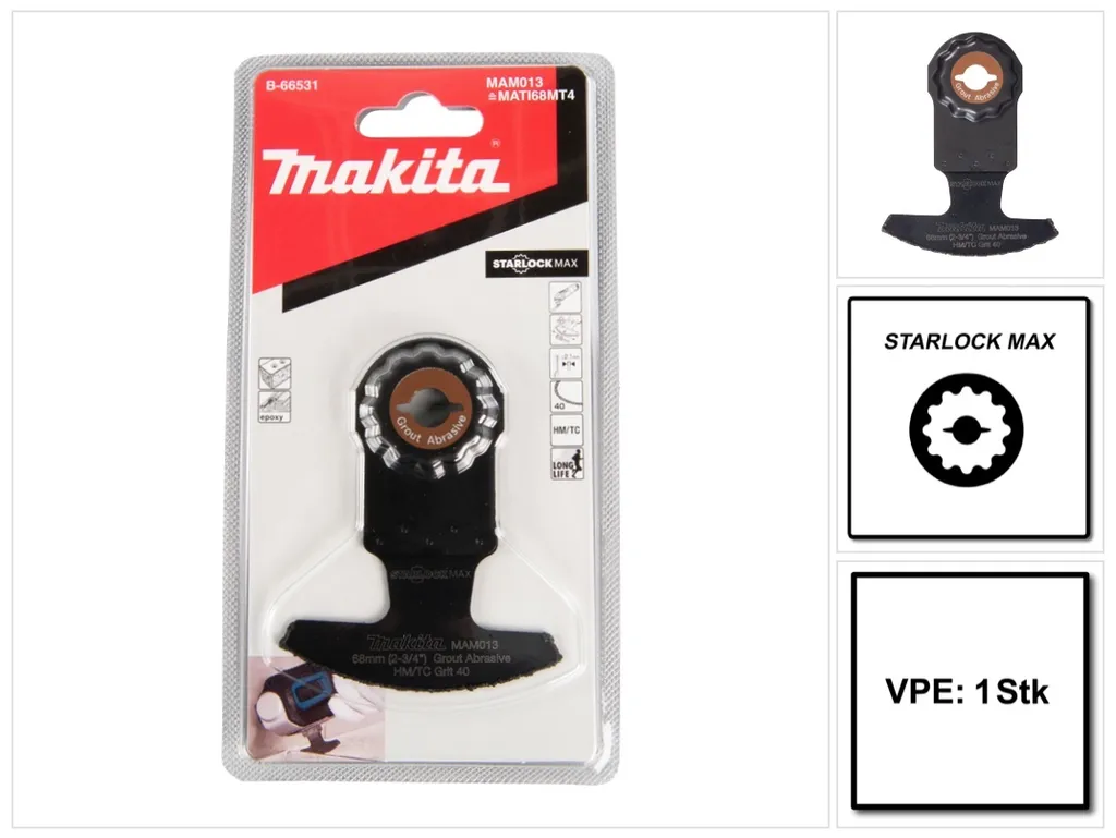 Accessoire Starlock Max Makita lame segmentée 68 x 30 mm B-66531