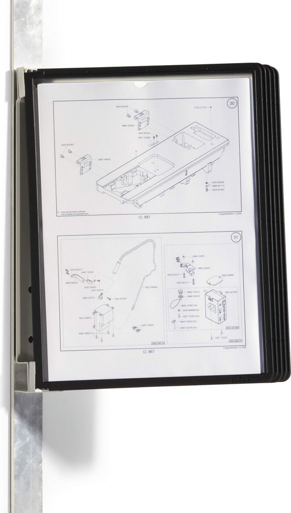 DURABLE Leggio portalicenze VARIO® MAGNETIC WALL 5, Nero, Immagine del prodotto 