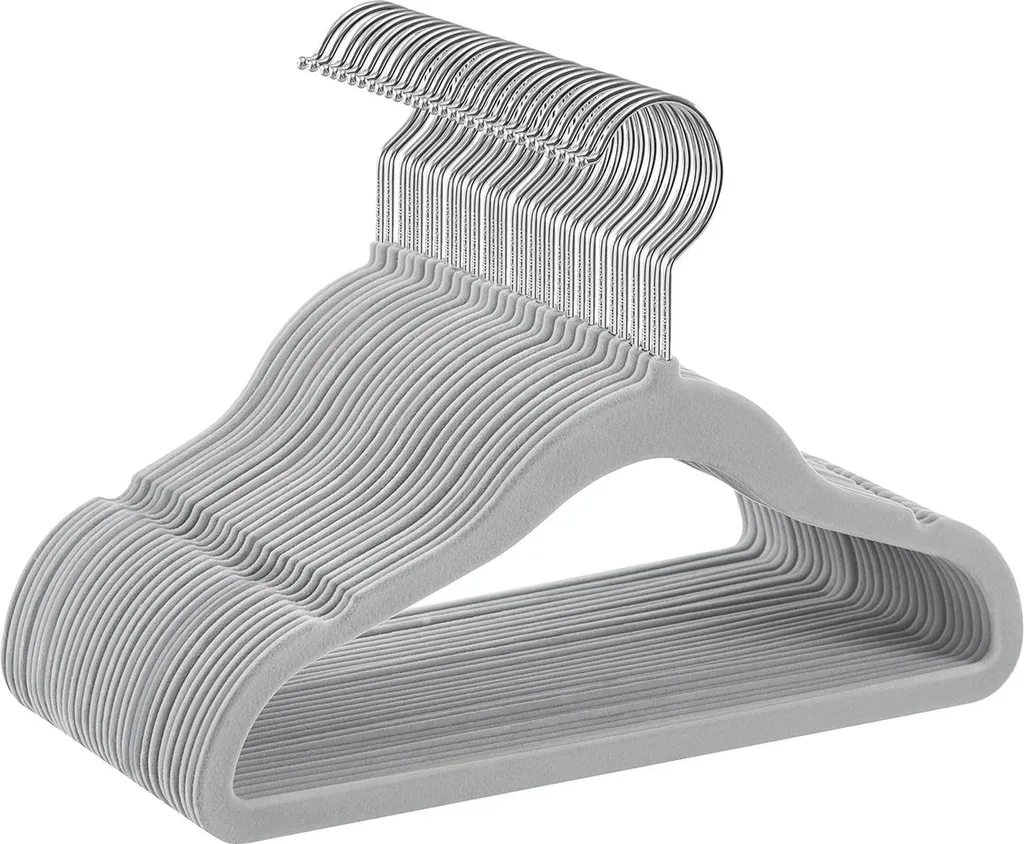 Cintres enfants ultra-fins gris tourterelle 30 pcs crochet pivotant