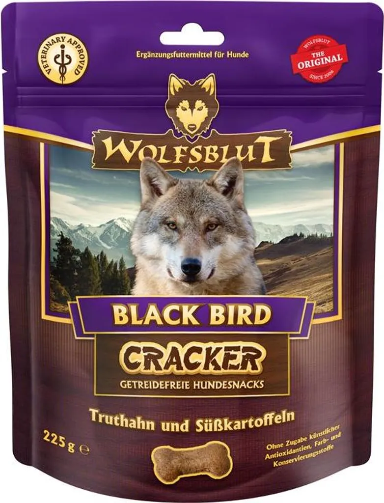Wolfsblut Cracker Black Bird 6x225g | Snack Cane Tacchino Senza Cereali - 2