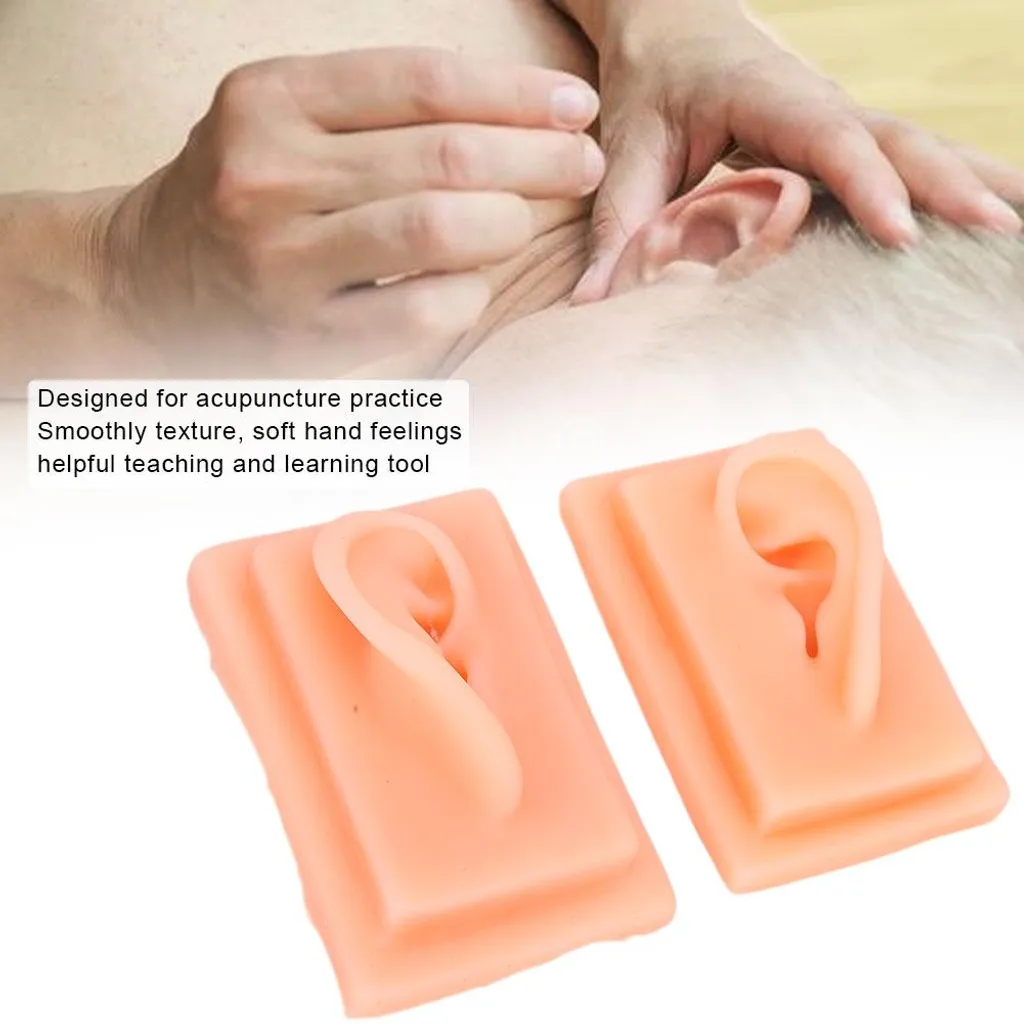 Oreille d'apprentissage en silicone pour exercices d'acupuncture 1:1