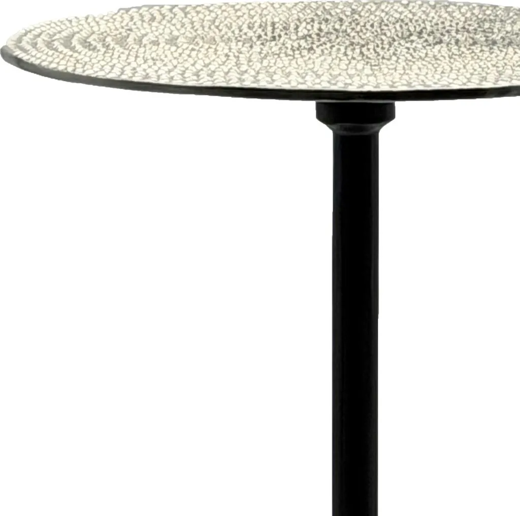 Table de salon design argentée 29cm - Table basse d'appoint métal - 4