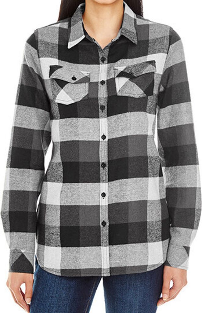 Burnside Ladies ́ Woven Plaid Flannel Shirt