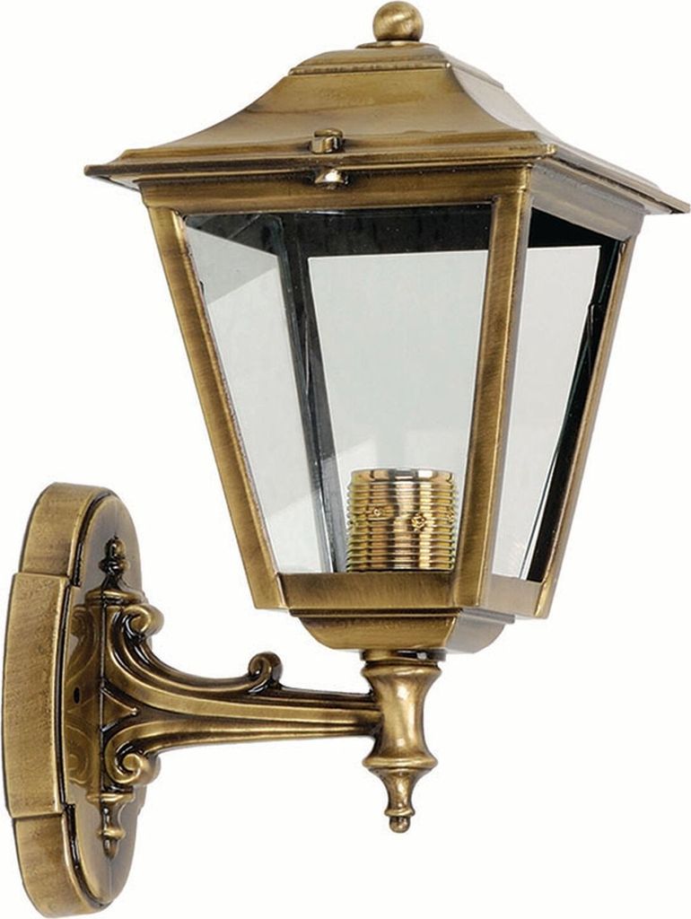 Außenwandleuchte Garten Haus IP43 E27 Messing Rustikal Außenlampe Wand