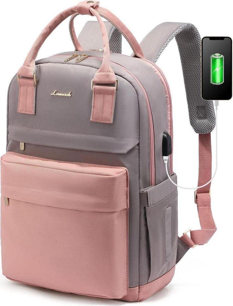 LOVEVOOK Rucksack Damen 15,6 Zoll Laptop Wasserdicht USB Produktbild 