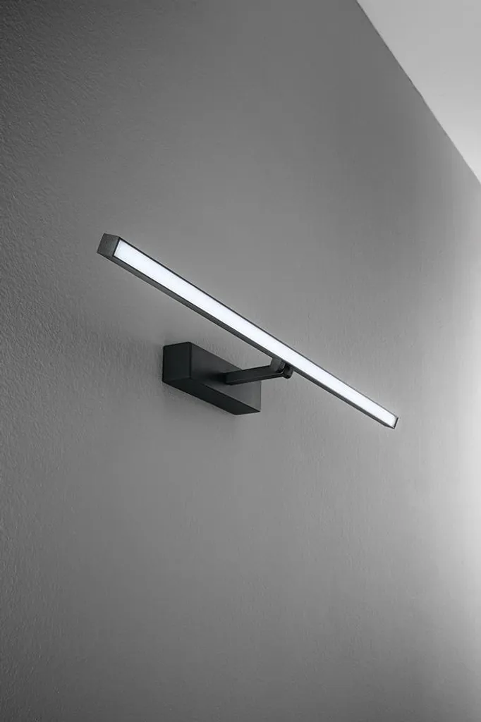 Applique LED pour Couloir et Salon 102cm Métal Noir CCT Orientable