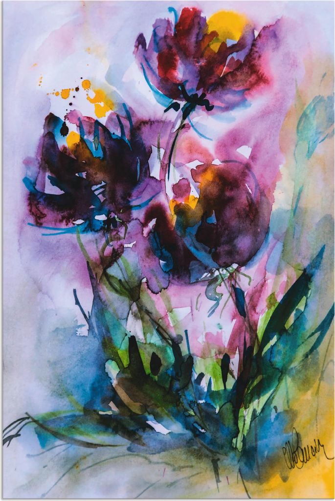 ARTland Wandbild Alu für Innen & Outdoor Küchenschelle Größe: 20x30 cm