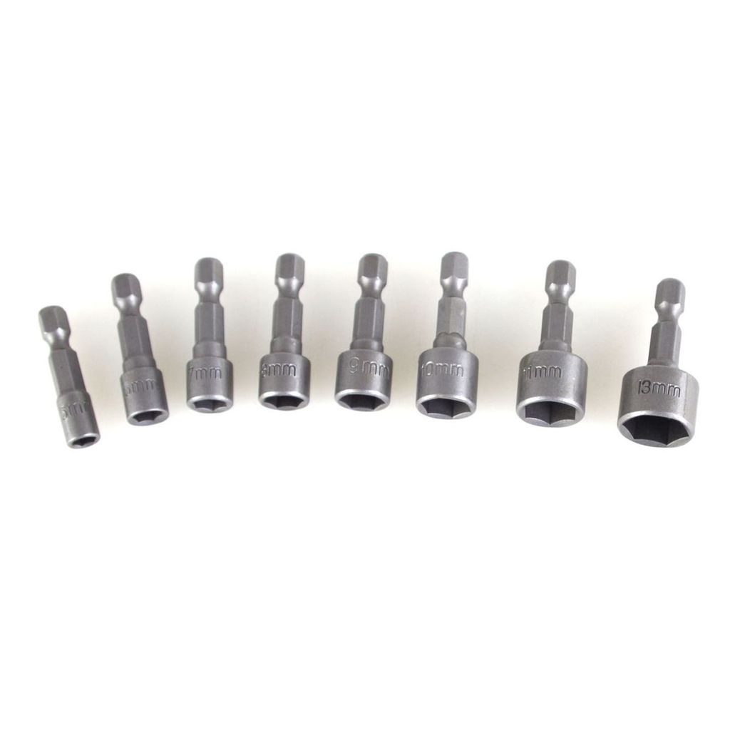 Stecknuss Satz 8tlg. 5-13mm Bit Set Aufsätze Akkuschrauber Produktbild 