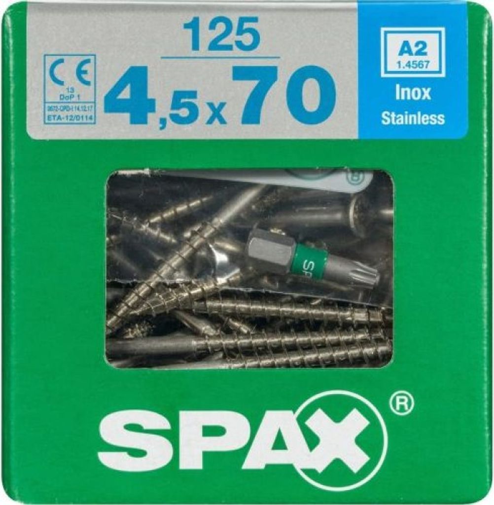 SPAX skrutka z nehrdzavejúcej ocele, 4,5 x 70 mm, 125 Obrázok produktu 