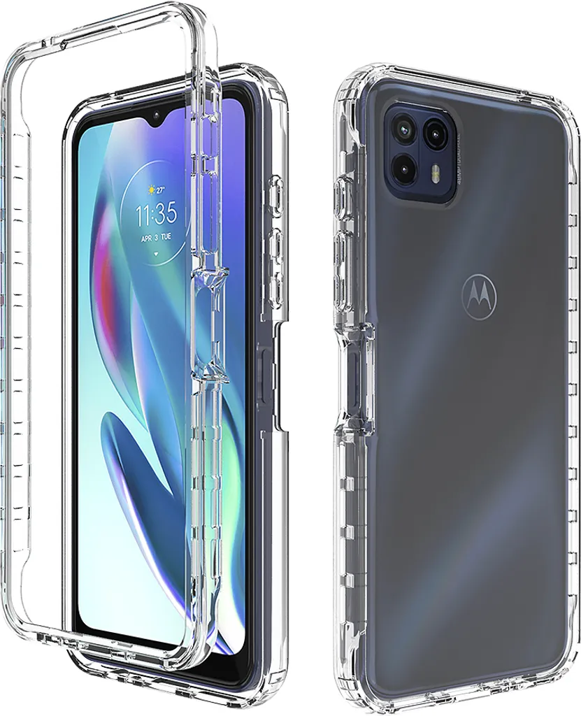 Cover Antiurto Moto G50 5G | Custodia Rigida Trasparente e Bumper TPU
