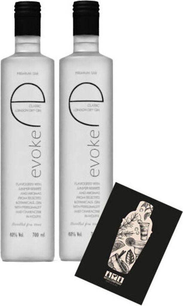 Evoke 2er Set London Dry Gin 2x 0,7L (40% Vol) Der 5 fach Produktbild 