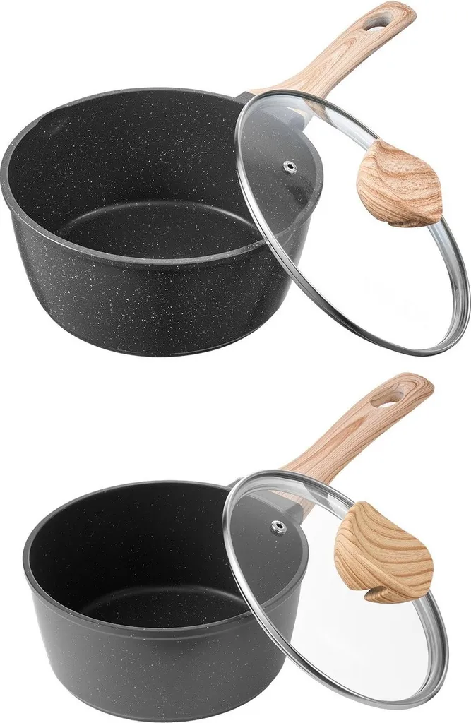 Set Pentole Camper e Piccola Cucina 2 Pezzi Manico Removibile Nero