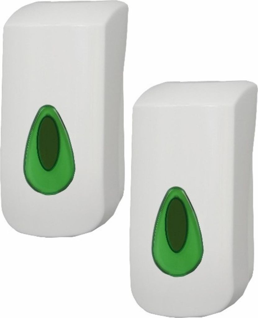 2 PlastiQline Schaumseifenspender - 400 ml - Kunststoff - Seifenspender - grün