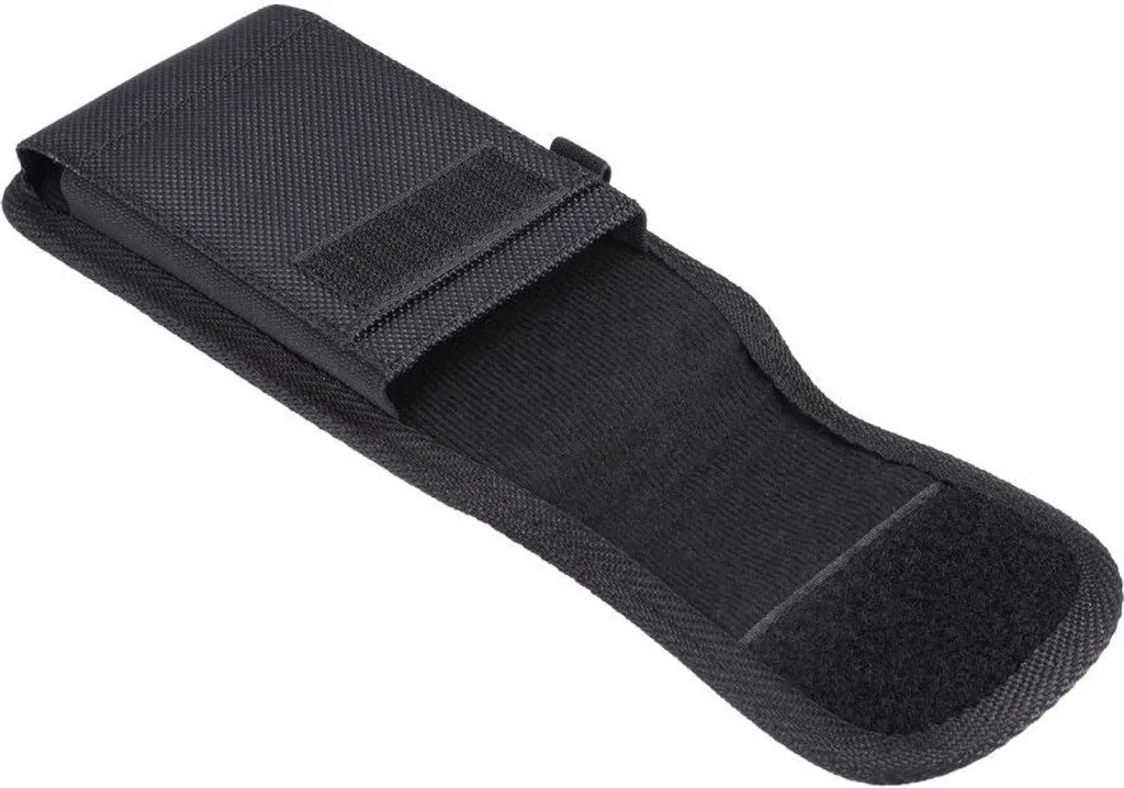 Fondina per Smartphone Blu G71L - DFV mobile Nylon e Pelle Nera - 6