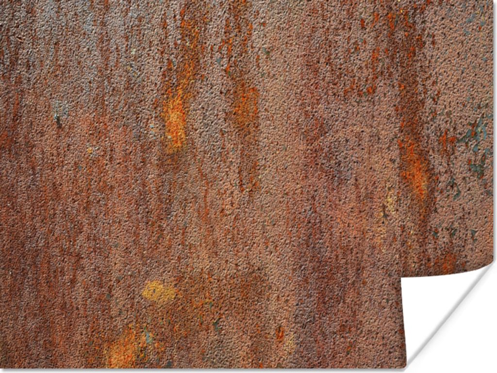 MuchoWow Poster Eisen - Rost - Industrie - Stahl 80x60 cm - Kunst für zu Hause