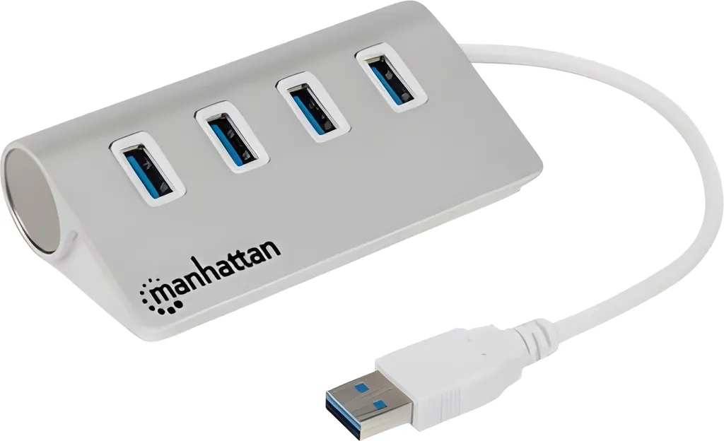 Hub USB 3.0 pour brancher 4 disques durs externes et clés MANHATTAN