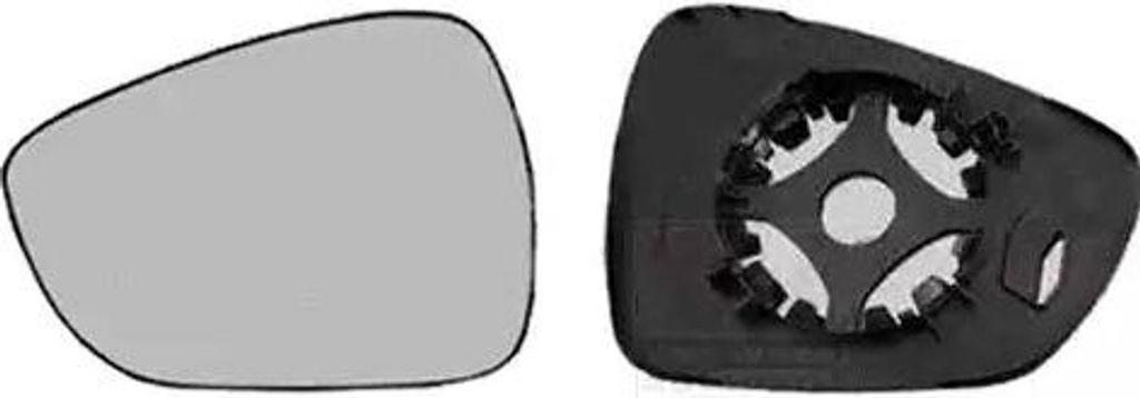 VAN WEZEL Spiegelglas Außenspiegel Links für CITROËN C3 II (SC) Konvex Beheizbar 0952837