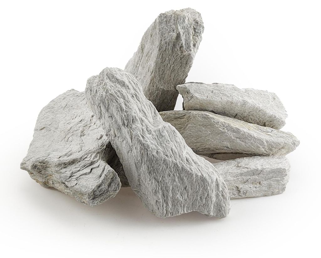 Aquarium Steine Naturstein Silber 5 kg, Bryła Kwarcowa, lose Dekosteine für Aquascaping und natürliche Aquarium Deko