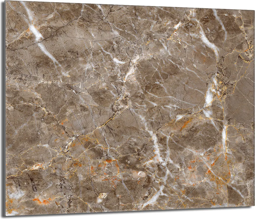 Copri Piano Cottura 60x52 Induzione Vetro Temperato Marmo Beige
